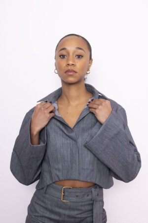 Veste jean manche évasée – Image 2