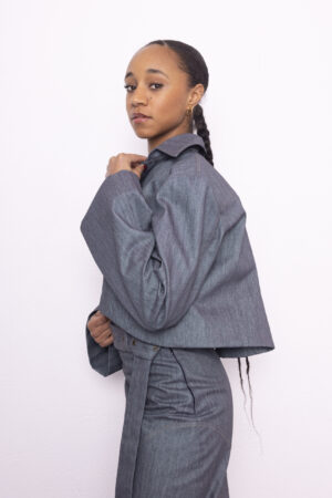 Veste jean manche évasée – Image 3