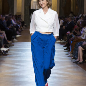 Pantalon fluide bleu indigo