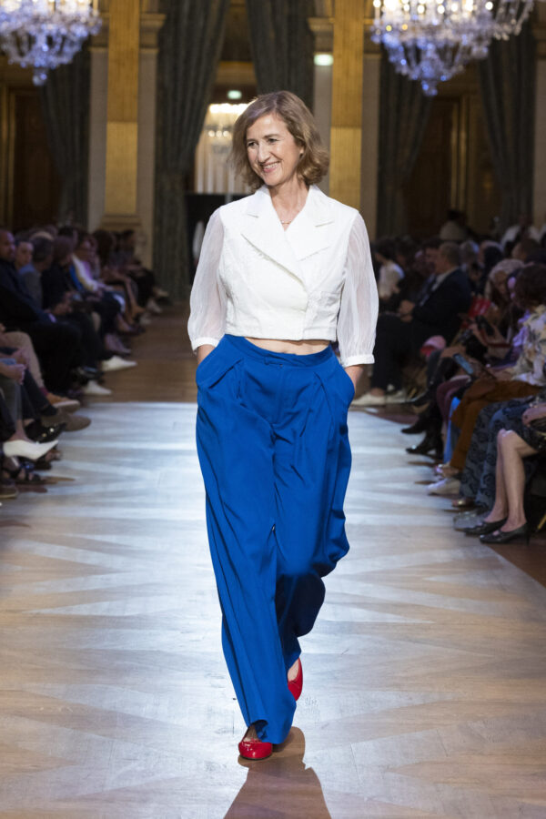 Pantalon fluide bleu indigo