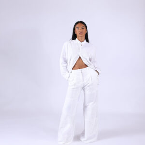 Pantalon patchwork dentelle