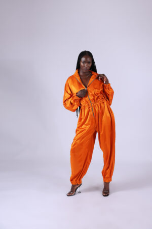 Combinaison satinée orange