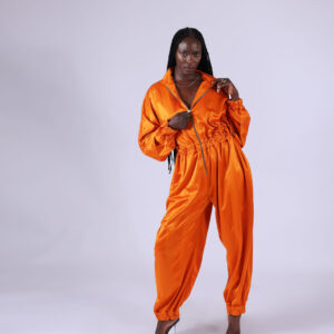 Combinaison satinée orange