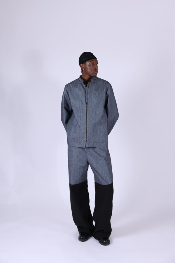 Pantalon jean bi-matière