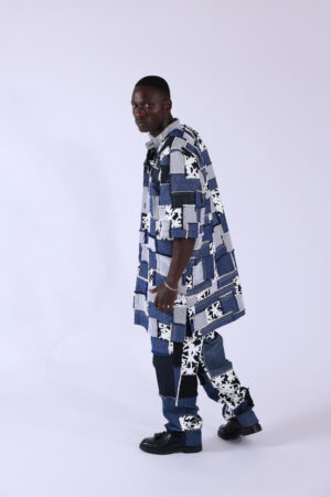 Veste longue patchwork – Image 2