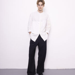 Chemise patchwork dentelle blanche