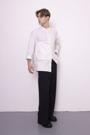 Chemise patchwork dentelle blanche – Image 4
