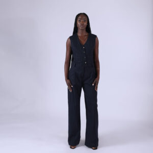 Combinaison rayée sans manche