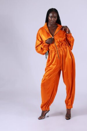 Combinaison satinée orange