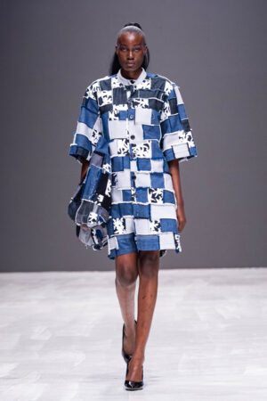 Robe longue patchwork