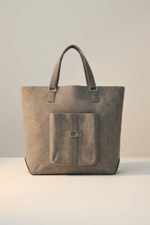 Sac en denim usé gris