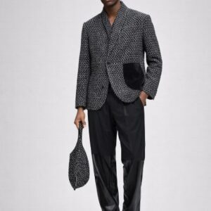 Veste Tweed Noire et Blanche