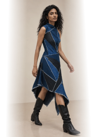 Robe Asymétrique en patchwork