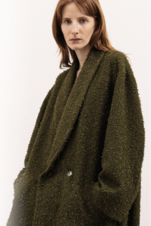 Manteau en tweed brossé
