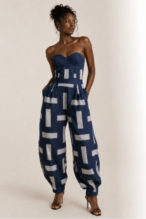 Combinaison bustier patchwork